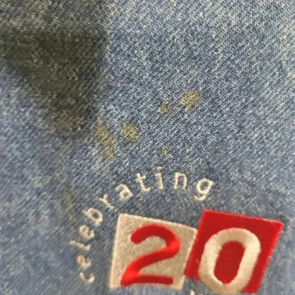 Vintage VTG Showtime Denim Jacket "Celebrating 20 Years" Has Some stains. See p - Picture 3 of 9